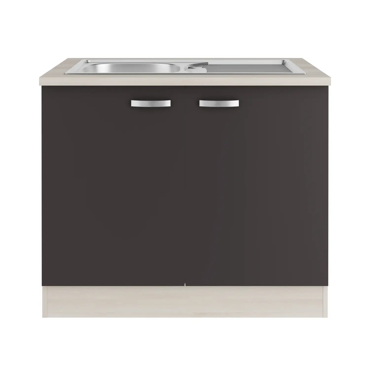 Spülenschrank OPTIFIT Faro 100 cm Anthrazit