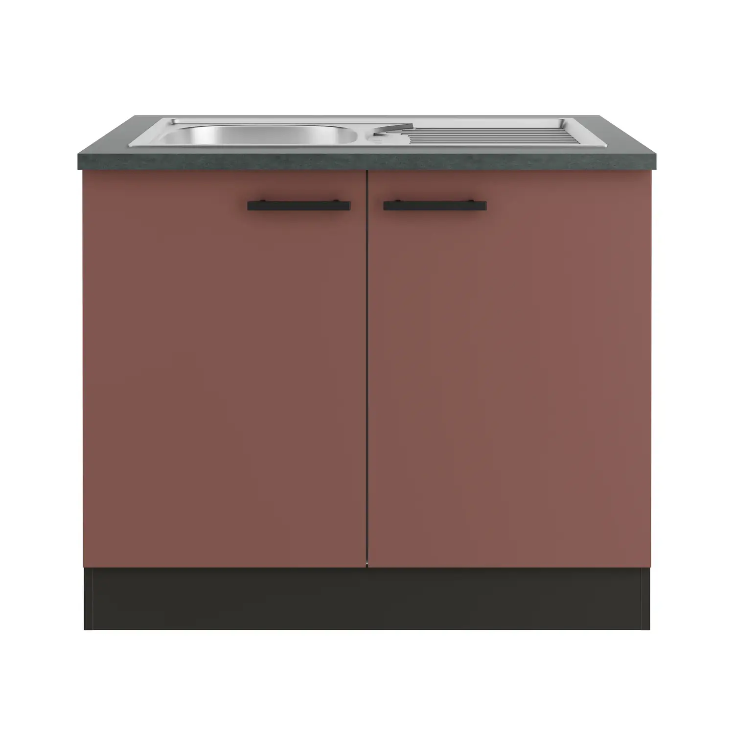 Spülenschrank OPTIFIT Nizza 100 cm Rostrot