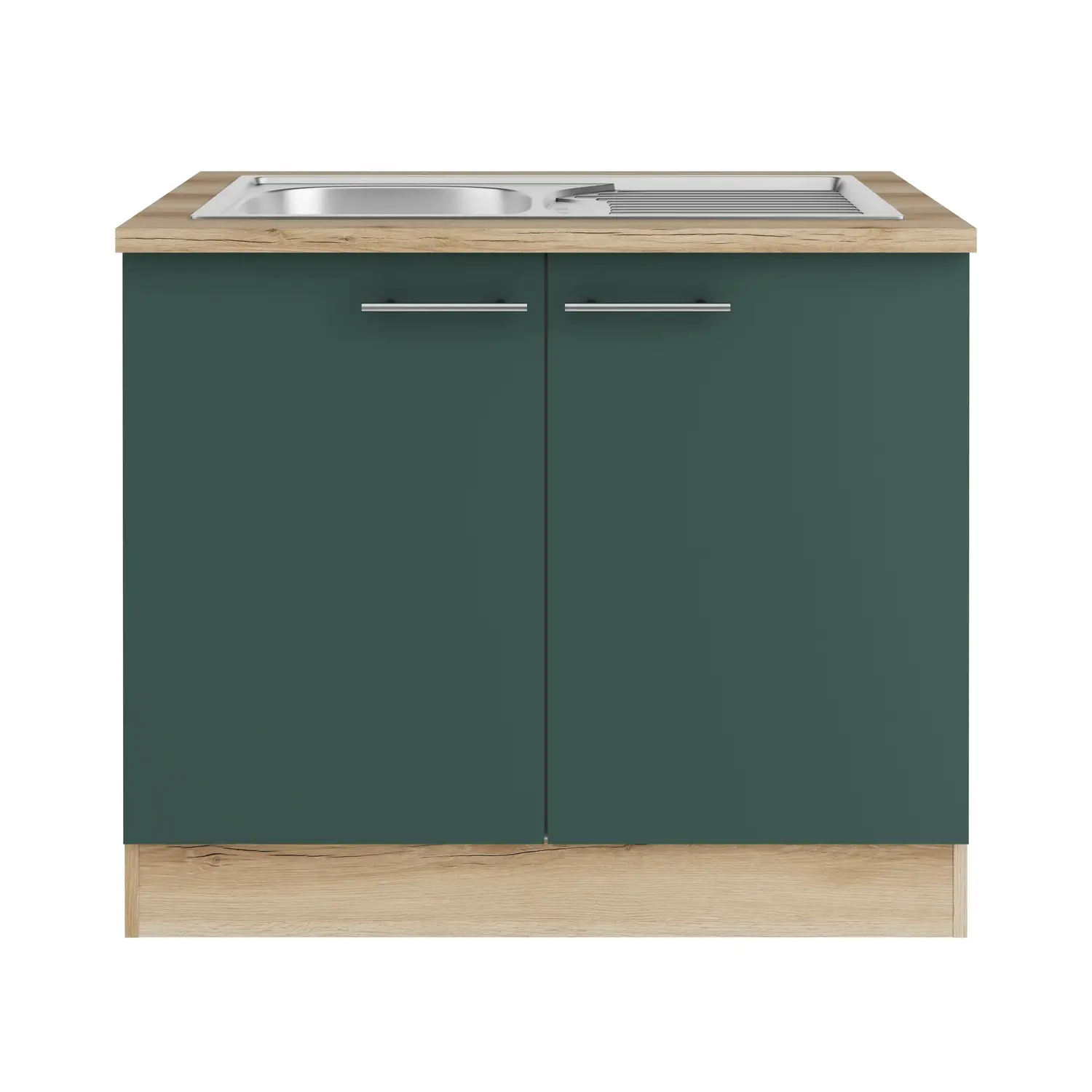 Spülenschrank OPTIFIT Savona 100 cm Steingrün