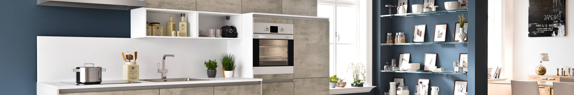 Vormontierte Küchenzeile mit Geräten